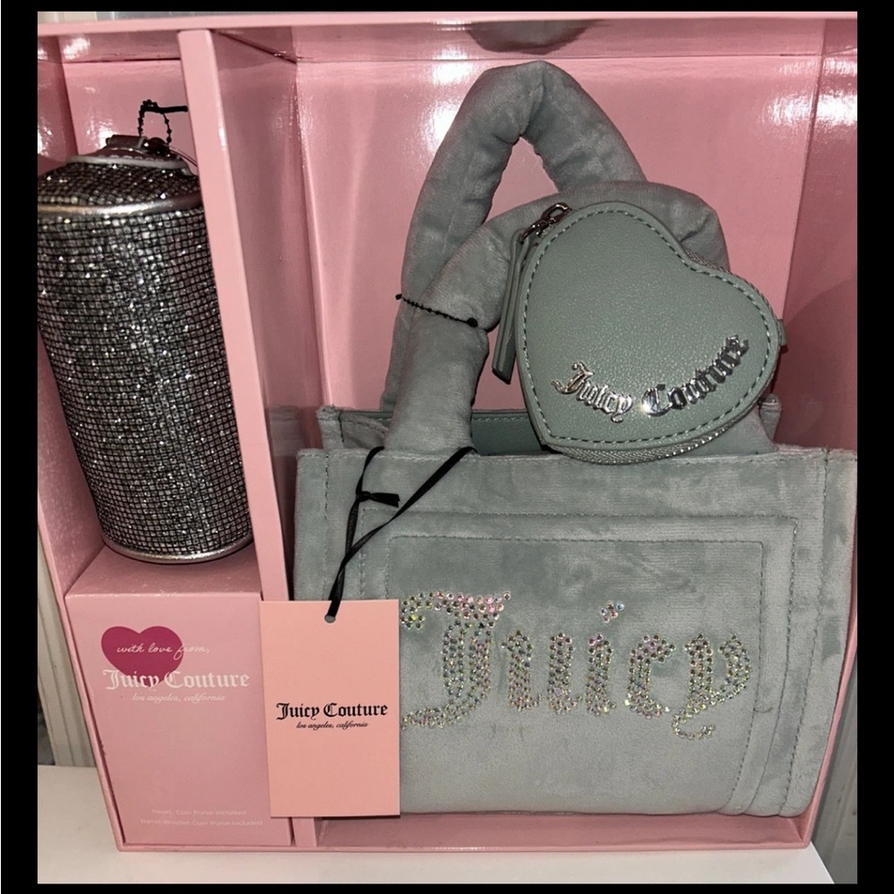 Juicy Couture Big Spender 3 Piece Gift Box Set Cool Blue Velour